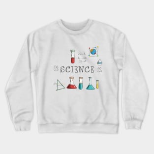 "Scientific Whirlwind: Kids' Pencil Exploration" - Funny Science Nerd Crewneck Sweatshirt